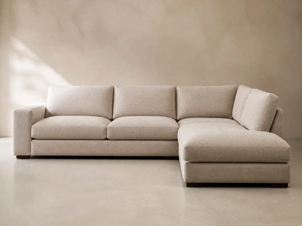 L-Shaped Modular Compression Sofa Configuration L-shaped modular compression sectional sofa with chaise configuration